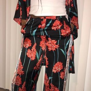 Brand new 2 piece pant and kimono set